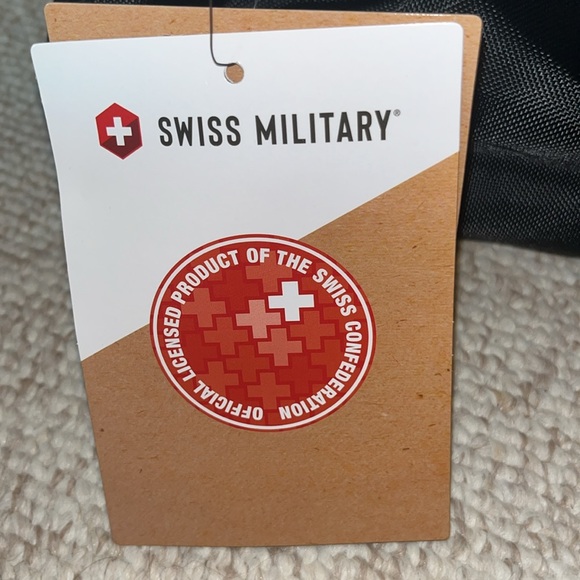 Swiss Military Multi-Pocket Tool Bag Satchel 16” Black handles shoulder strap - Picture 5 of 9